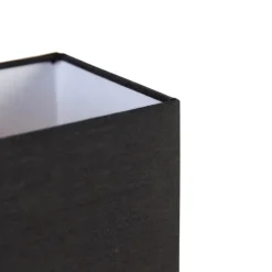 Tafellamp zwart met kap zwart met touch en inductielader - Romina