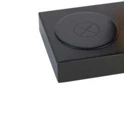 Tafellamp zwart met kap zwart met touch en inductielader - Romina