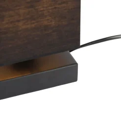 Tafellamp zwart met kap zwart met touch en inductielader - Romina