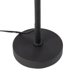 Tafellamp zwart met plisse kap crème 35 cm verstelbaar - Parte