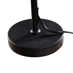 Tafellamp zwart met velours kap groen 35cm - Parte