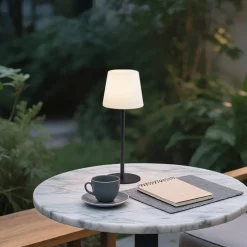 Tafellamp zwart oplaadbaar incl. LED en dimmer IP54 - Jude