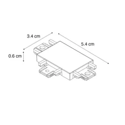 T-Koppelstuk rail zwart 1-fase - Magnetic