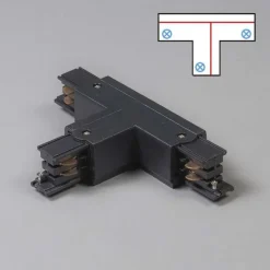 T-Koppelstuk voor 3-fase rail zwart rechts onder - 3-Phase