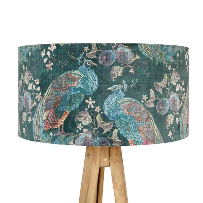 Tripod vintage hout met kap pauw groen 50 cm - Tripod Classic