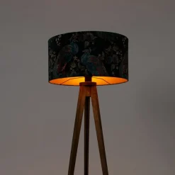 Tripod vintage hout met kap pauw groen 50 cm - Tripod Classic