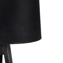 Tripod zwart met linnen kap zwart 45 cm - Tripod Classic