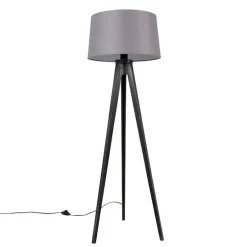 Tripod zwart met linnen kap Donkergrijs 45 cm - Tripod Classic