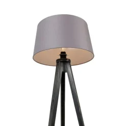 Tripod zwart met linnen kap Donkergrijs 45 cm - Tripod Classic