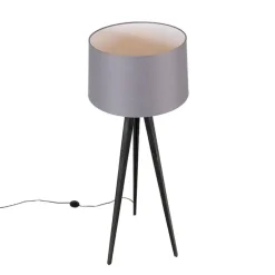 Tripod zwart met linnen kap Donkergrijs 45 cm - Tripod Classic