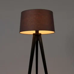 Tripod zwart met linnen kap Donkergrijs 45 cm - Tripod Classic