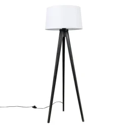 Tripod zwart met linnen kap wit 45 cm - Tripod Classic
