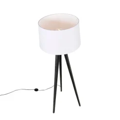 Tripod zwart met linnen kap wit 45 cm - Tripod Classic