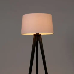 Tripod zwart met linnen kap wit 45 cm - Tripod Classic