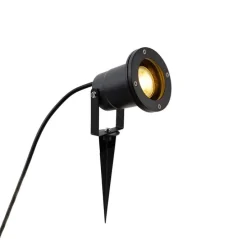 Tuinspot zwart incl. snoer en stekker 200 cm IP65 - Basic