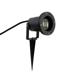 Tuinspot zwart incl. snoer en stekker 200 cm IP65 - Basic