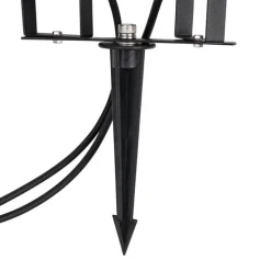 Tuinspot zwart incl. snoer en stekker 2-lichts IP65 - Basic