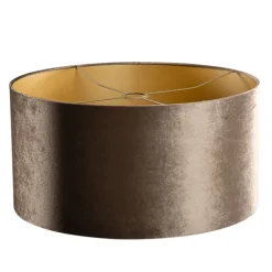 Velours lampenkap bruin met gouden binnenkant 50/50/25