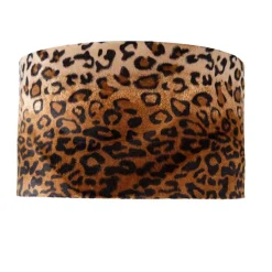 Velours lampenkap luipaard dessin 35/35/20 gouden binnenkant