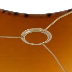 Velours lampenkap luipaard dessin 35/35/20 gouden binnenkant