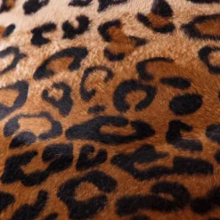 Velours lampenkap luipaard dessin 35/35/20 gouden binnenkant