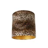 Velours lampenkap luipaard dessin 40/40/40 gouden binnenkant