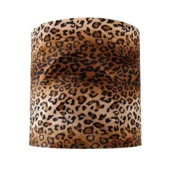 Velours lampenkap luipaard dessin 40/40/40 gouden binnenkant