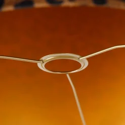 Velours lampenkap luipaard dessin 40/40/40 gouden binnenkant