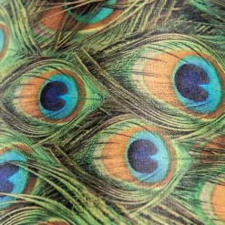 Velours lampenkap pauw dessin 25/25/25 met gouden binnenkant