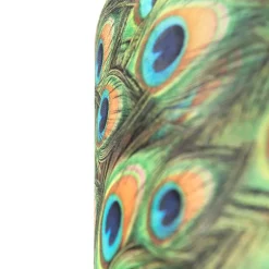 Velours lampenkap pauw dessin 35/35/20 met gouden binnenkant