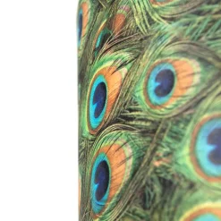 Velours lampenkap pauw dessin 50/50/25 met gouden binnenkant