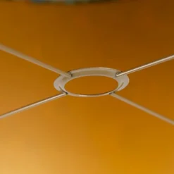 Velours lampenkap pauw dessin 50/50/25 met gouden binnenkant