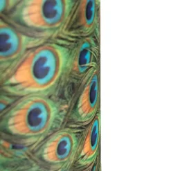 Velours lampenkap pauw dessin 40/40/40 met gouden binnenkant