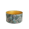 Velours lampenkap pauw groen 50/50/25 gouden binnenkant