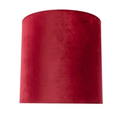 Velours lampenkap rood 40/40/40 met gouden binnenkant