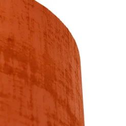 Velours lampenkap rood cilinder 40/40/40