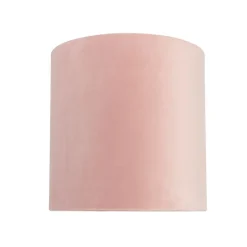 Velours lampenkap roze 25/25/25 met gouden binnenkant