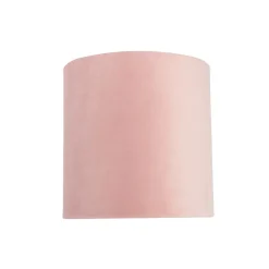 Velours lampenkap roze 20/20/20 met gouden binnenkant