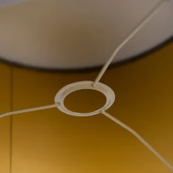 Velours lampenkap taupe 35/35/20 met gouden binnenkant