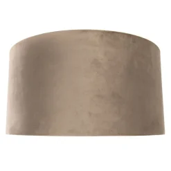 Velours lampenkap taupe 50/50/25 met gouden binnenkant