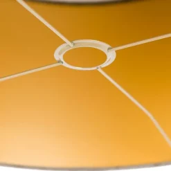 Velours lampenkap taupe 50/50/25 met gouden binnenkant