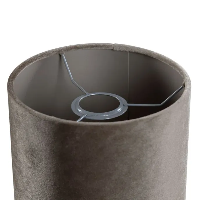 Velours lampenkap taupe rond 18/18/14