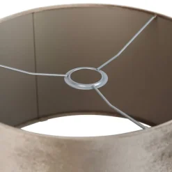 Velours lampenkap taupe rond 35/35/20