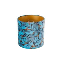 Velours lampenkap vlinder dessin 25/25/25 gouden binnenkant