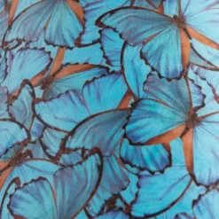 Velours lampenkap vlinder dessin 40/40/40 gouden binnenkant