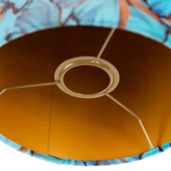 Velours lampenkap vlinder dessin 20/20/20 gouden binnenkant