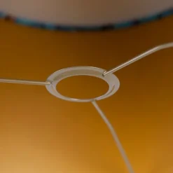 Velours lampenkap vlinder dessin 35/35/20 gouden binnenkant