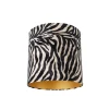 Velours lampenkap zebra dessin 40/40/40 gouden binnenkant