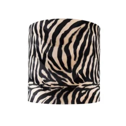 Velours lampenkap zebra dessin 40/40/40 gouden binnenkant