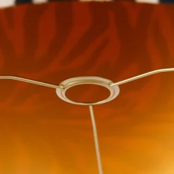 Velours lampenkap zebra dessin 40/40/40 gouden binnenkant